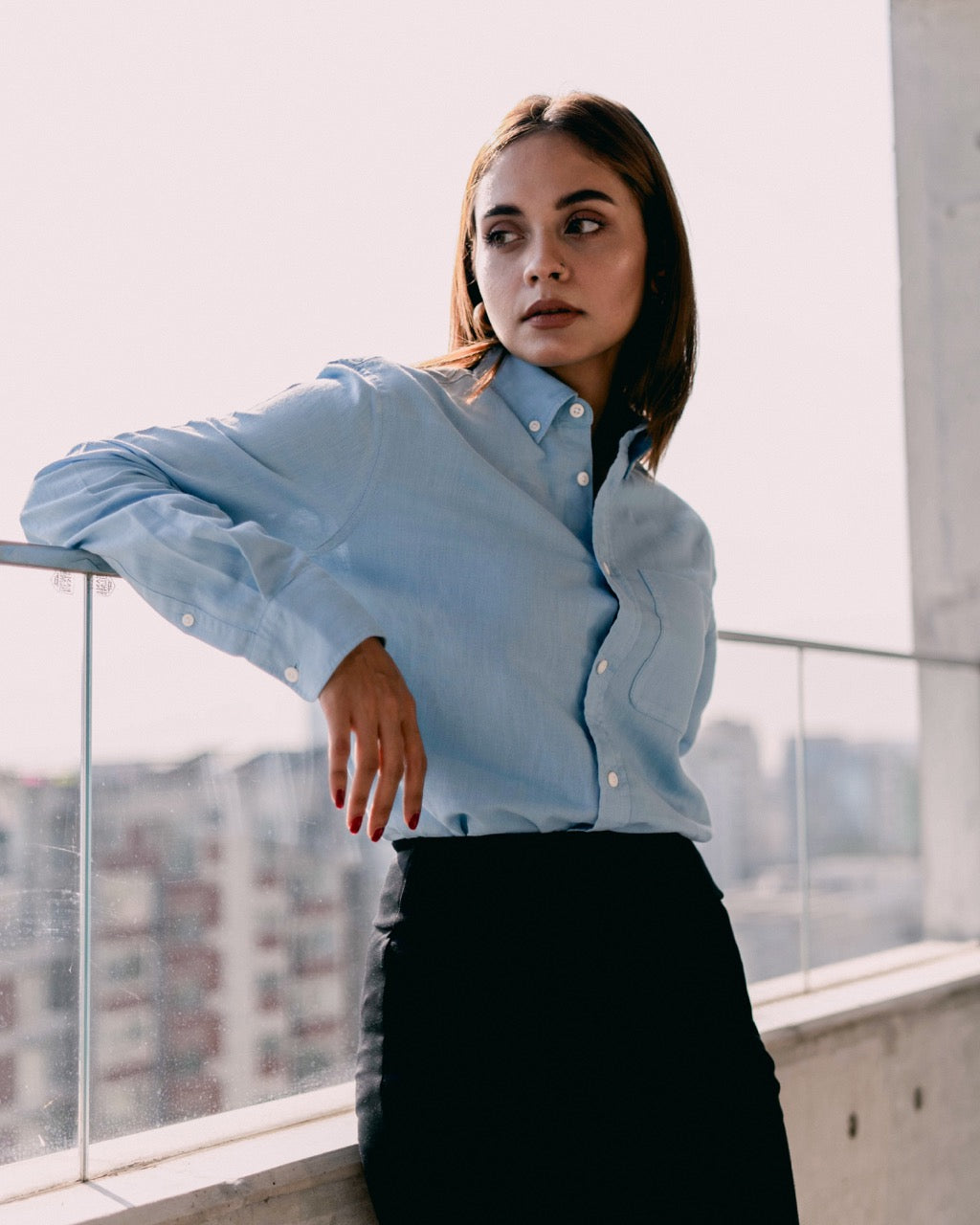 Linen Shirt - Dusk Blue