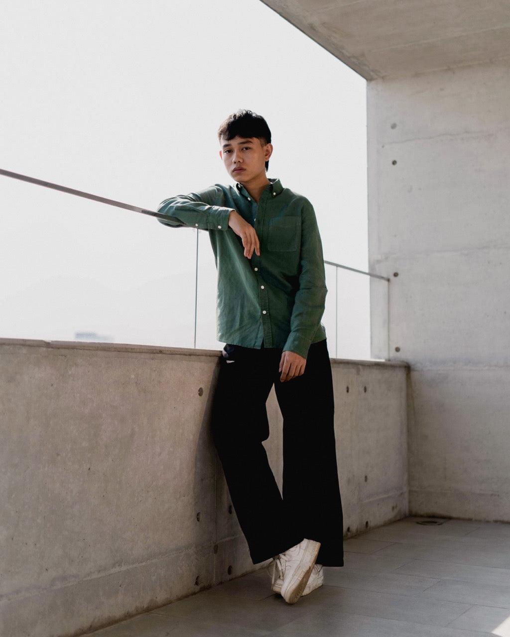 Linen Shirt - Garden Green