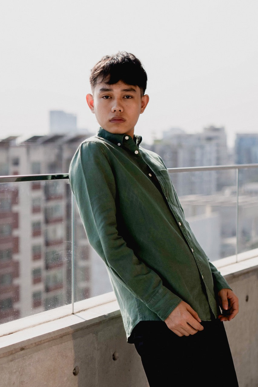 Linen Shirt - Garden Green