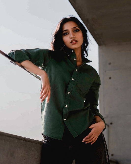 Linen Shirt - Garden Green