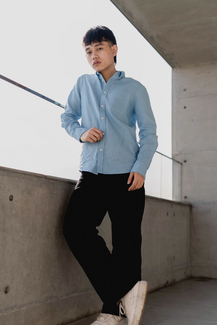Linen Shirt - Dusk Blue